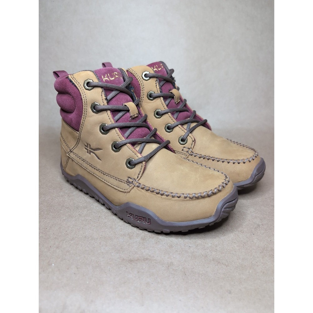 Kuru Women's 6 Quest Hiking Boots Brown Leather Burgundy Ankle Lace Up Gorpcore